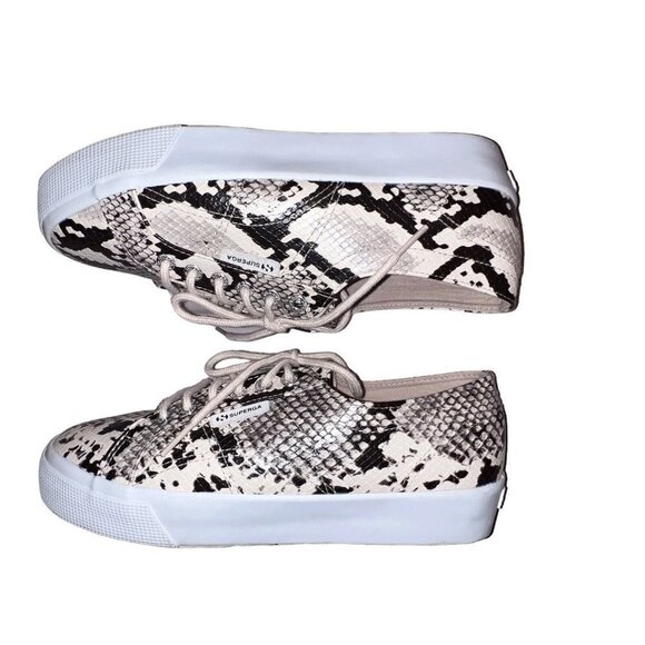 Superga‎ 2790 Synthsnake Platform Sneaker, Women's Size 9 M, Taupe MSRP $99 - Picture 6 of 10